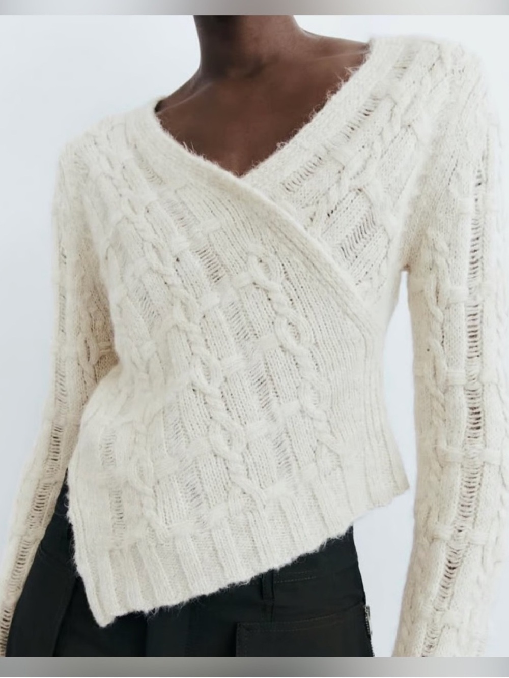 Zara Balletcore Romantic Grunge Fairycore Coquette Whimsical Deconstructed Knit